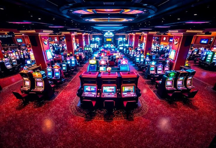 Detail tampilan fitur bonus dan free spins dalam permainan Galactic Gems dengan animasi menarik dan simbol premium